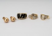 THREE YELLOW GOLD, DIAMOND & G