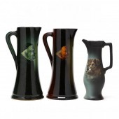 THREE ZANESVILLE POTTERY TALL