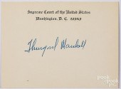 THURGOOD MARSHALL, SIGNATURE O