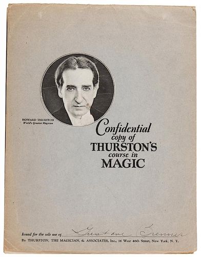 THURSTON, HOWARD. CONFIDENTIAL COPY