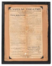 THURSTON LYCEUM THEATRE PROGRA