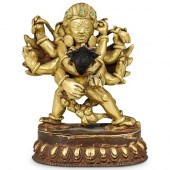 TIBET BRONZE VAJRAKILAYA STATU