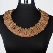 TIBETAN 19TH C. CORAL & BRASS