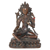 TIBETAN ANTIQUE BRONZE KWAN YI
