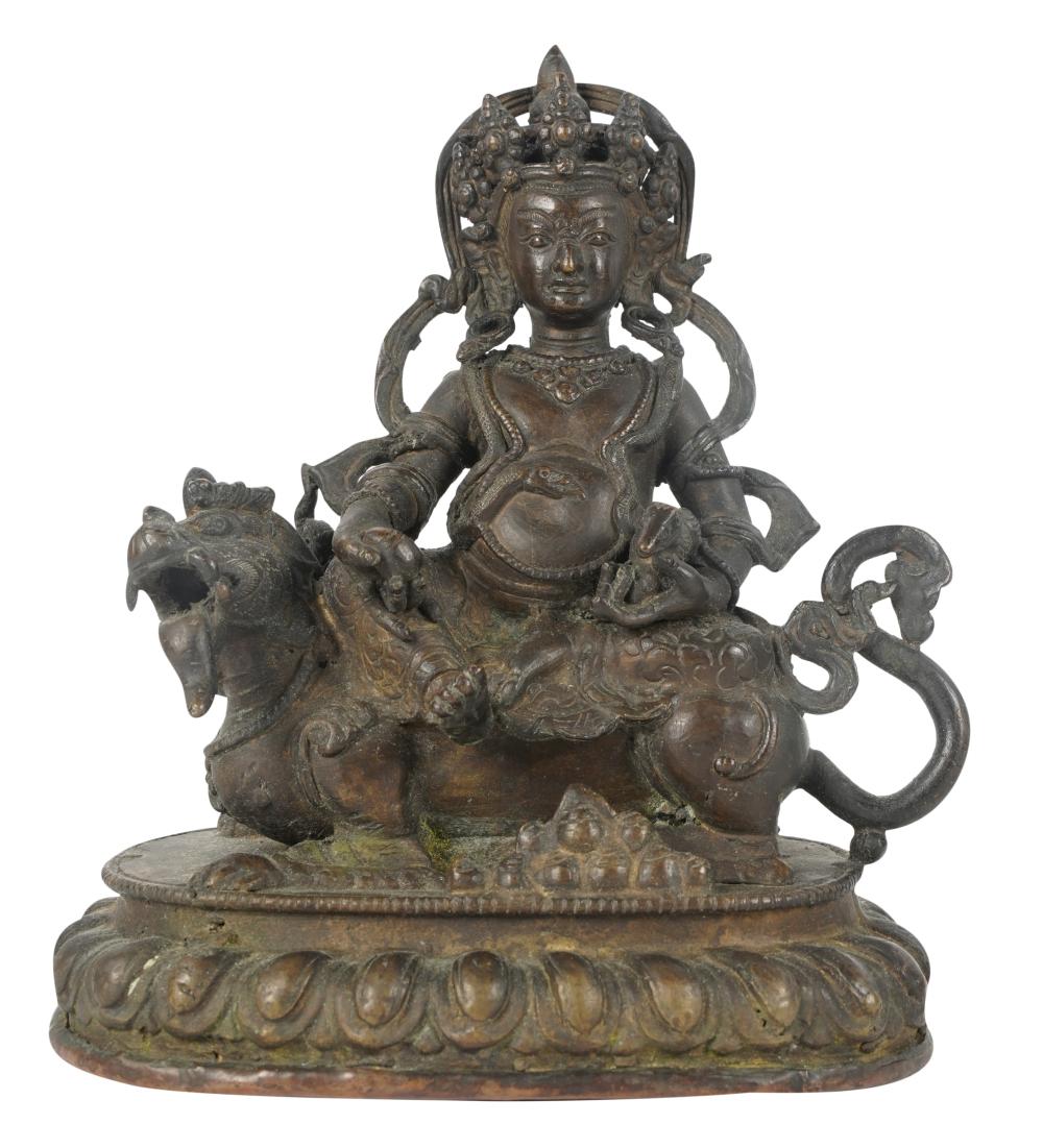 TIBETAN BRONZE FIGURE OF A DEITY