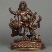 TIBETAN BRONZE FIGURE OF JAMBH