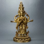 TIBETAN BRONZE FIGURE OF MAITR