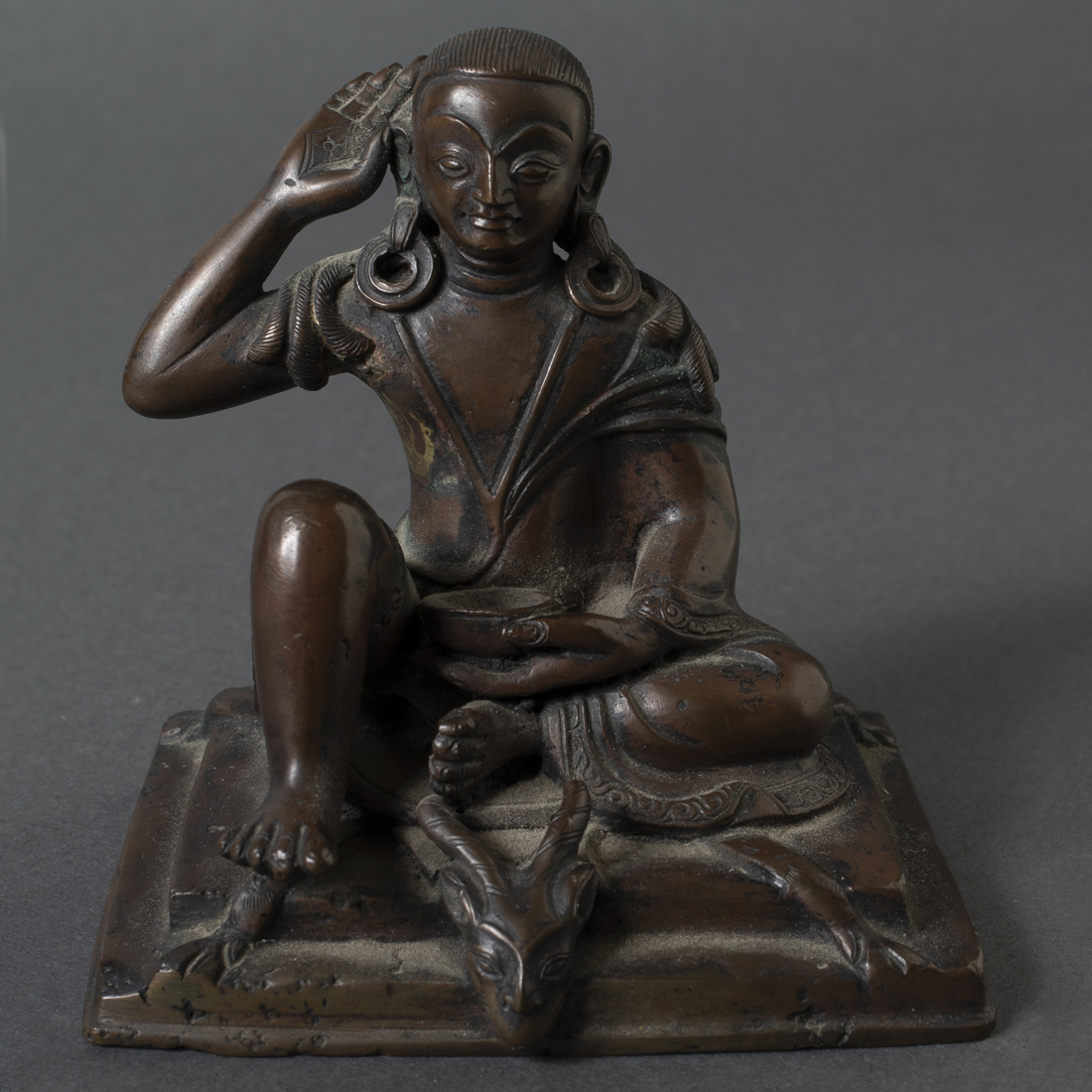TIBETAN BRONZE FIGURE OF MILAREPA