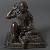 TIBETAN BRONZE FIGURE OF MILAR