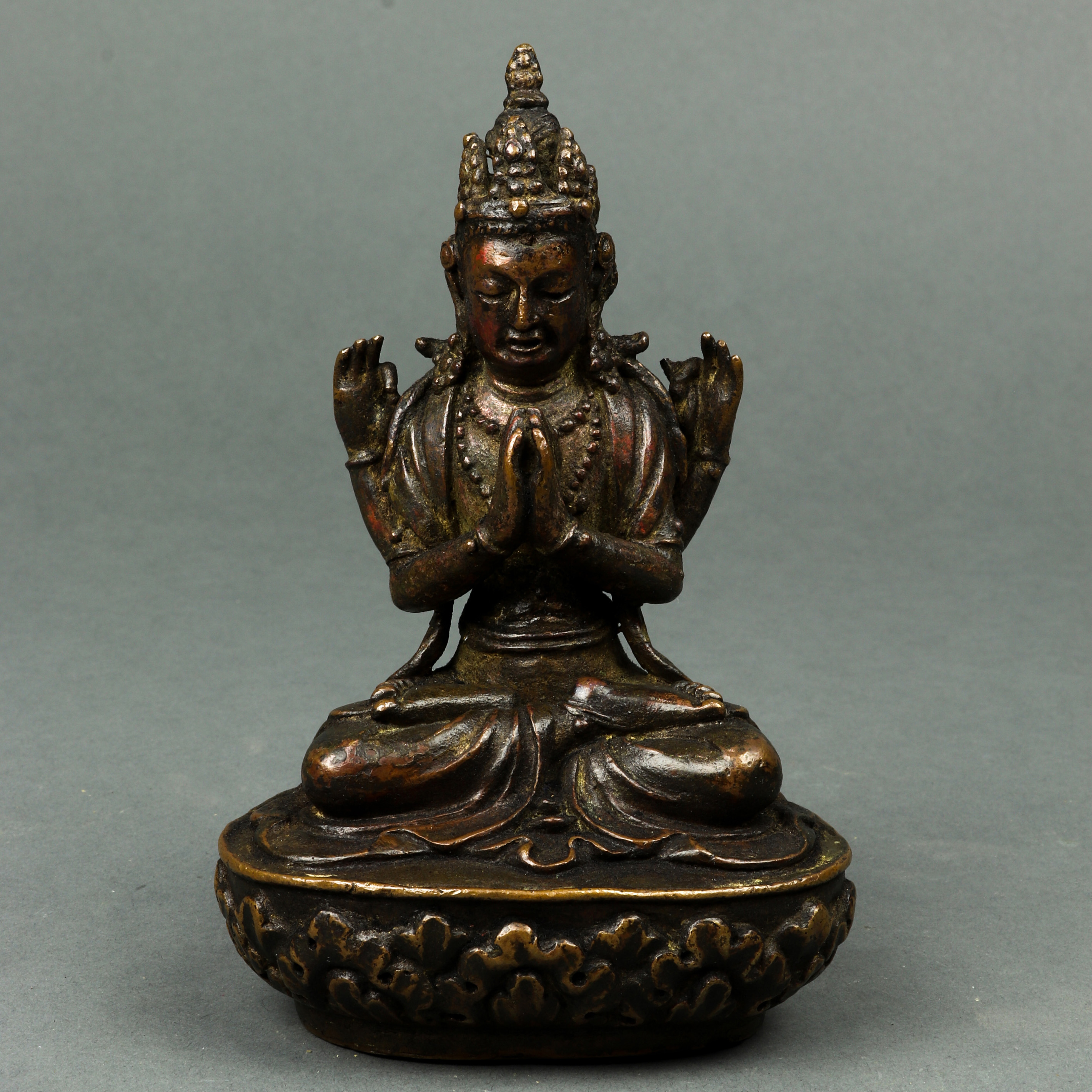 TIBETAN BRONZE FIGURE OF SHADASHARI