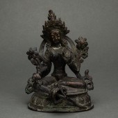 TIBETAN BRONZE FIGURE OF TARA