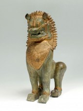 TIBETAN BRONZE FOO LION/DOG: C