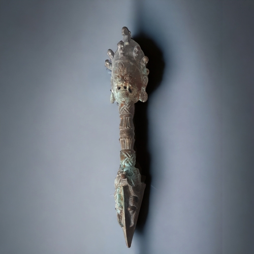 TIBETAN BRONZE RITUAL DAGGER