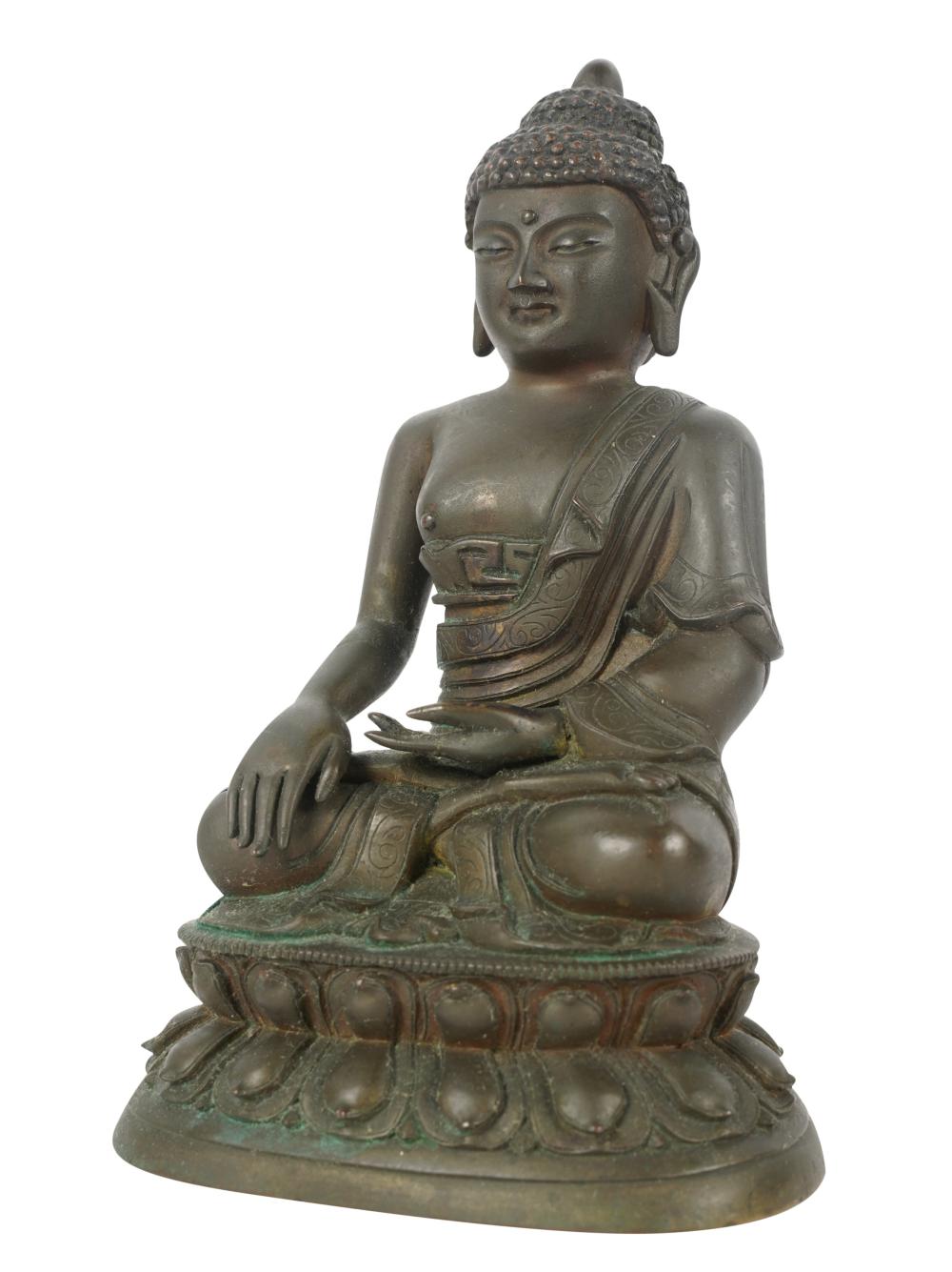 TIBETAN BRONZE SEATED BUDDHA