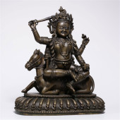 TIBETAN BRONZE SEATED BUDDHIST