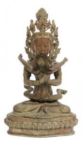 TIBETAN BUDDHIST CAST BRONZE G