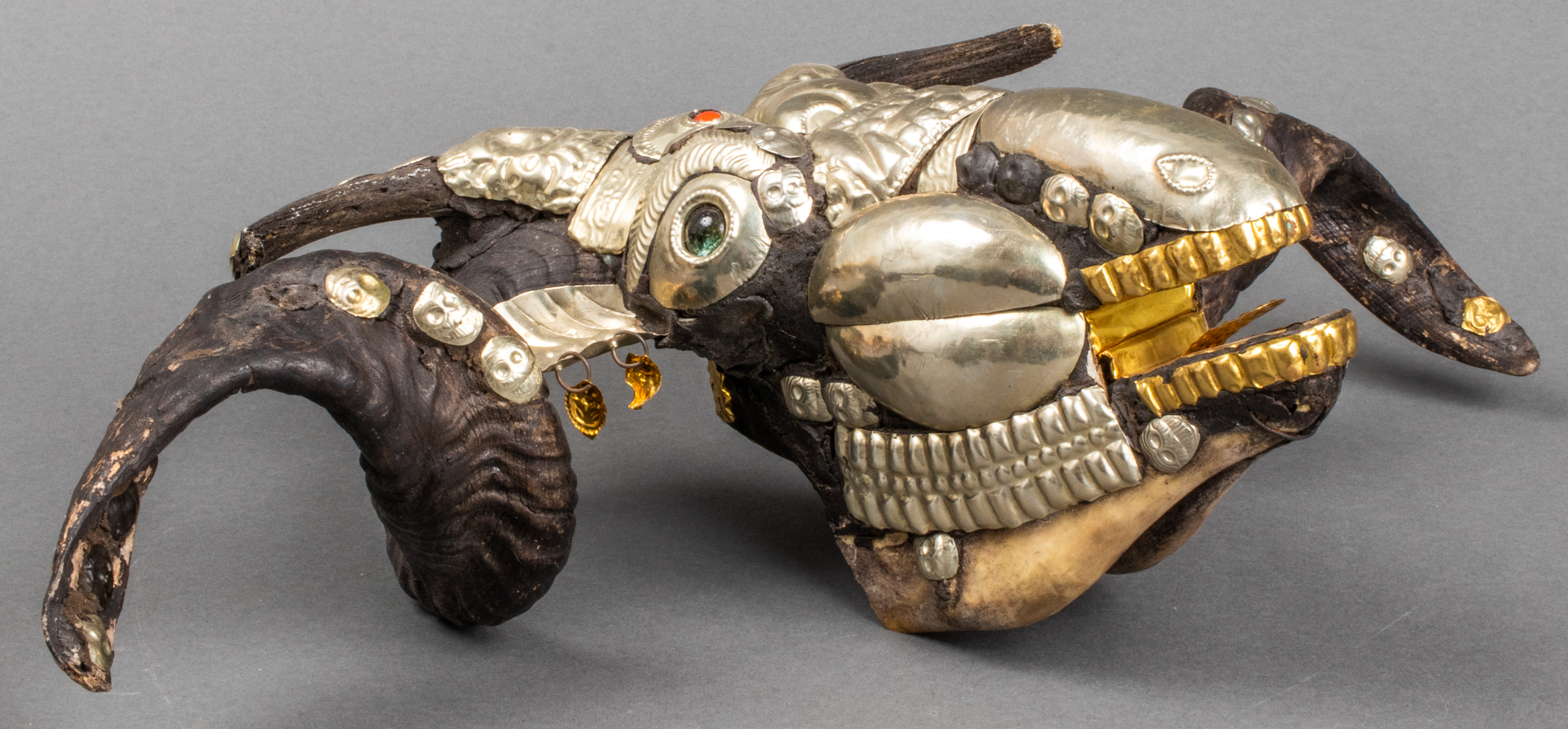 TIBETAN BUDDHIST GOAT SKULL &