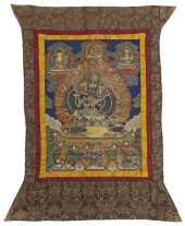 TIBETAN BUDDHIST PAINTED THANG