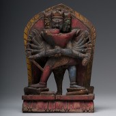 Tibetan Carved Deity Tibetan a