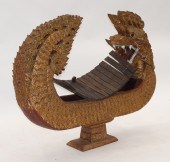 TIBETAN CARVED GILT WOOD JEWEL
