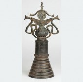 TIBETAN CAST BRONZE STUPA, 13T