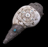 TIBETAN CHANK OR CONCH SHELL H