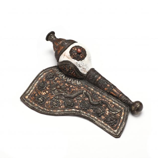 TIBETAN CONCH TRUMPET  20th