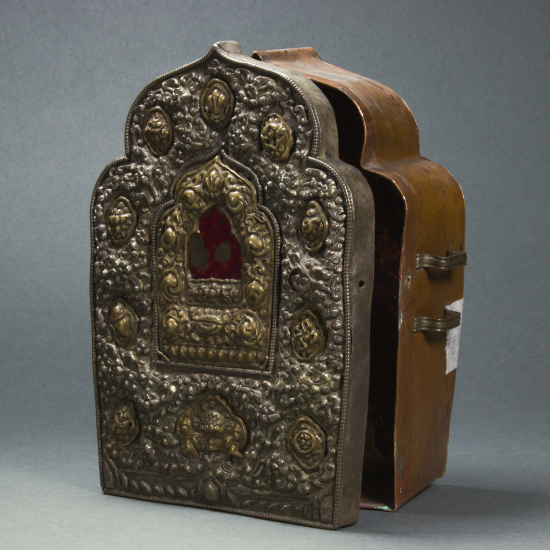 TIBETAN COPPER GAO BOX/SHRINE