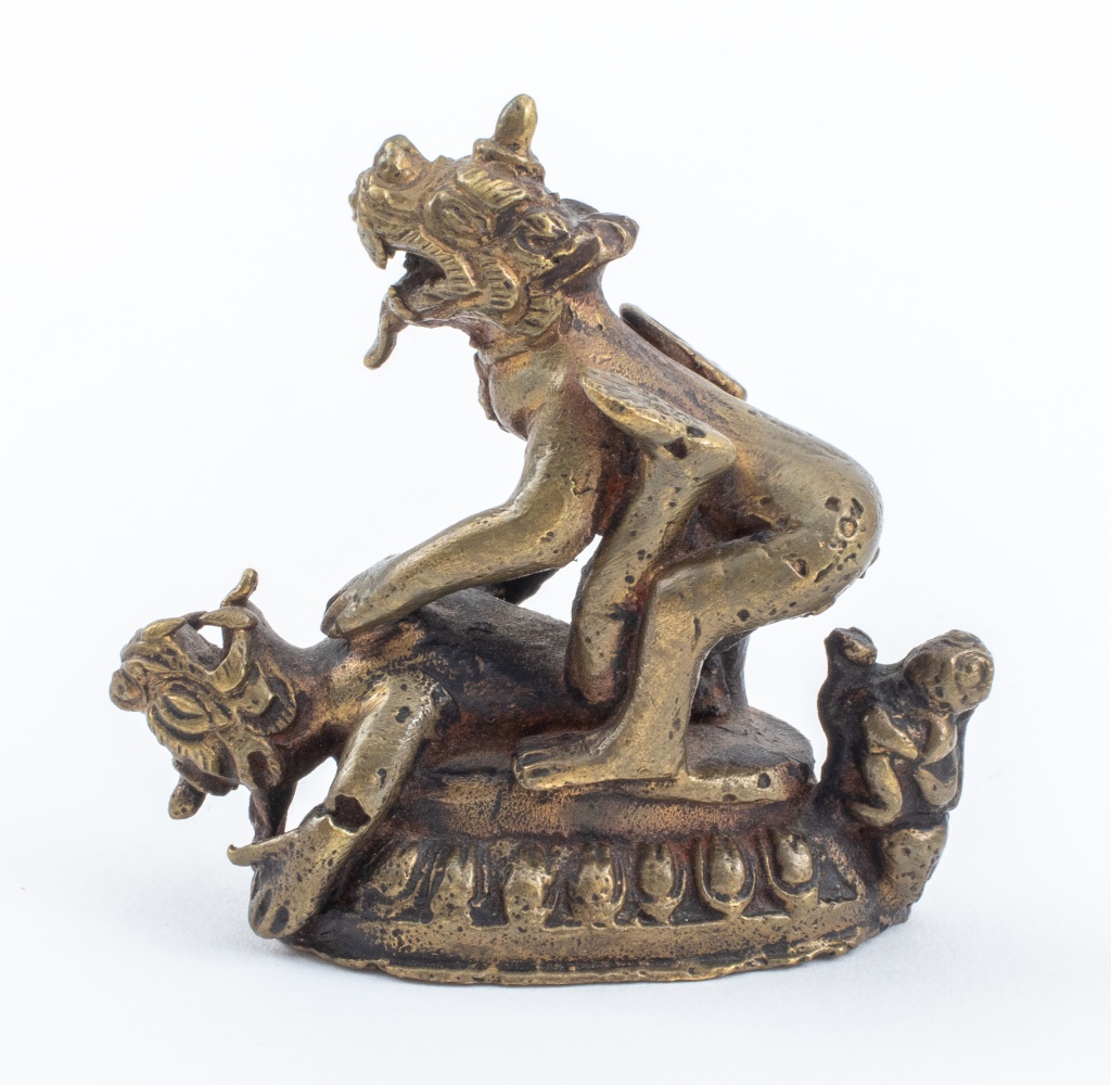 TIBETAN DIMINUTIVE GILT BRONZE