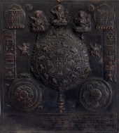TIBETAN EMBOSSED METAL THANGKA