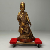TIBETAN FIGURE MONK WITH A CHI