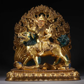 TIBETAN GILT BRONZE FIGURE FO