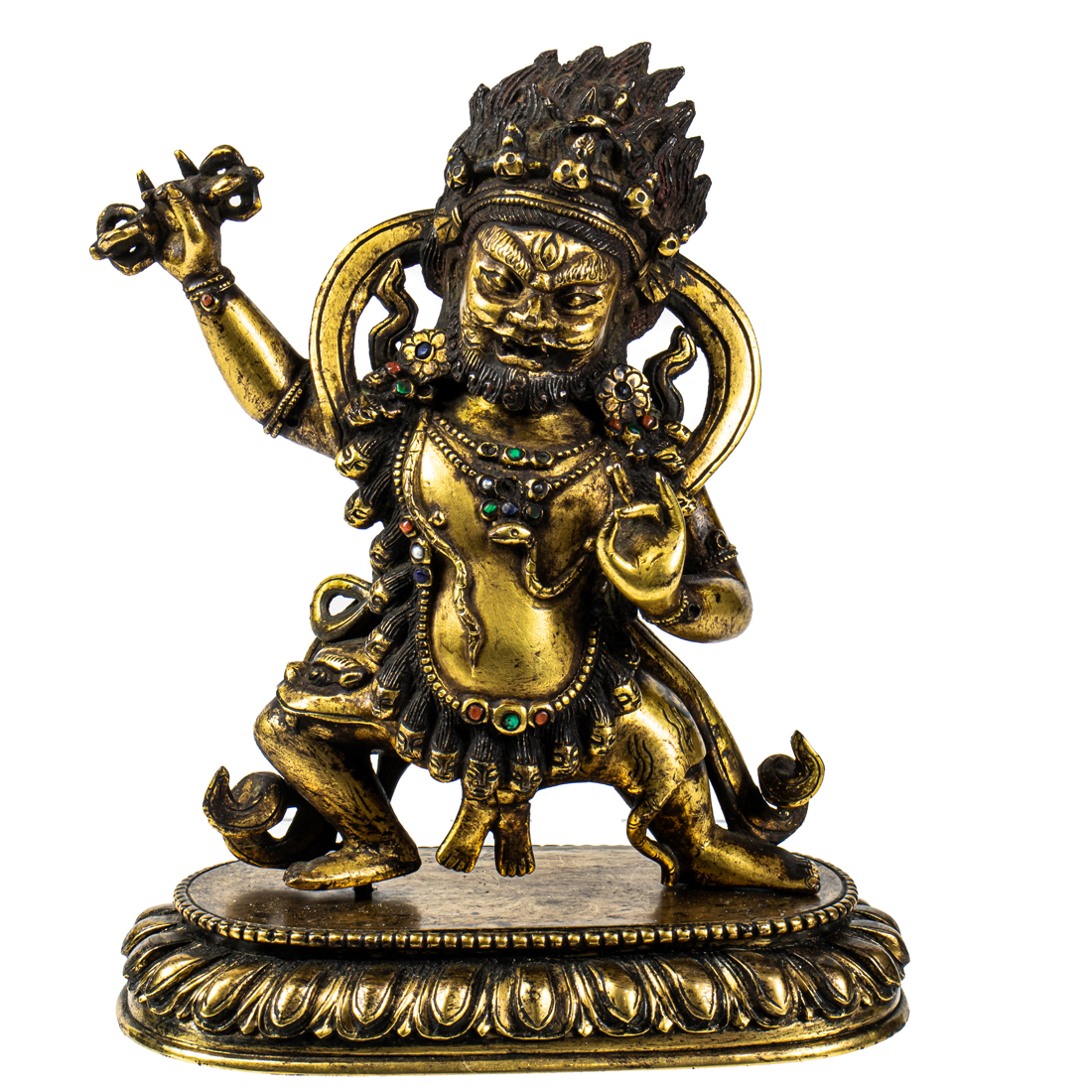 TIBETAN GILT BRONZE FIGURE OF