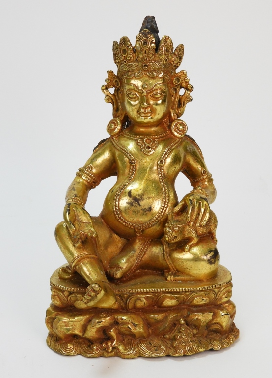 TIBETAN GILT BRONZE HAYAGRIVA