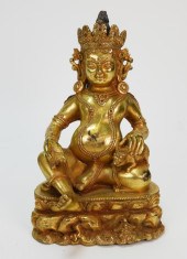 TIBETAN GILT BRONZE HAYAGRIVA