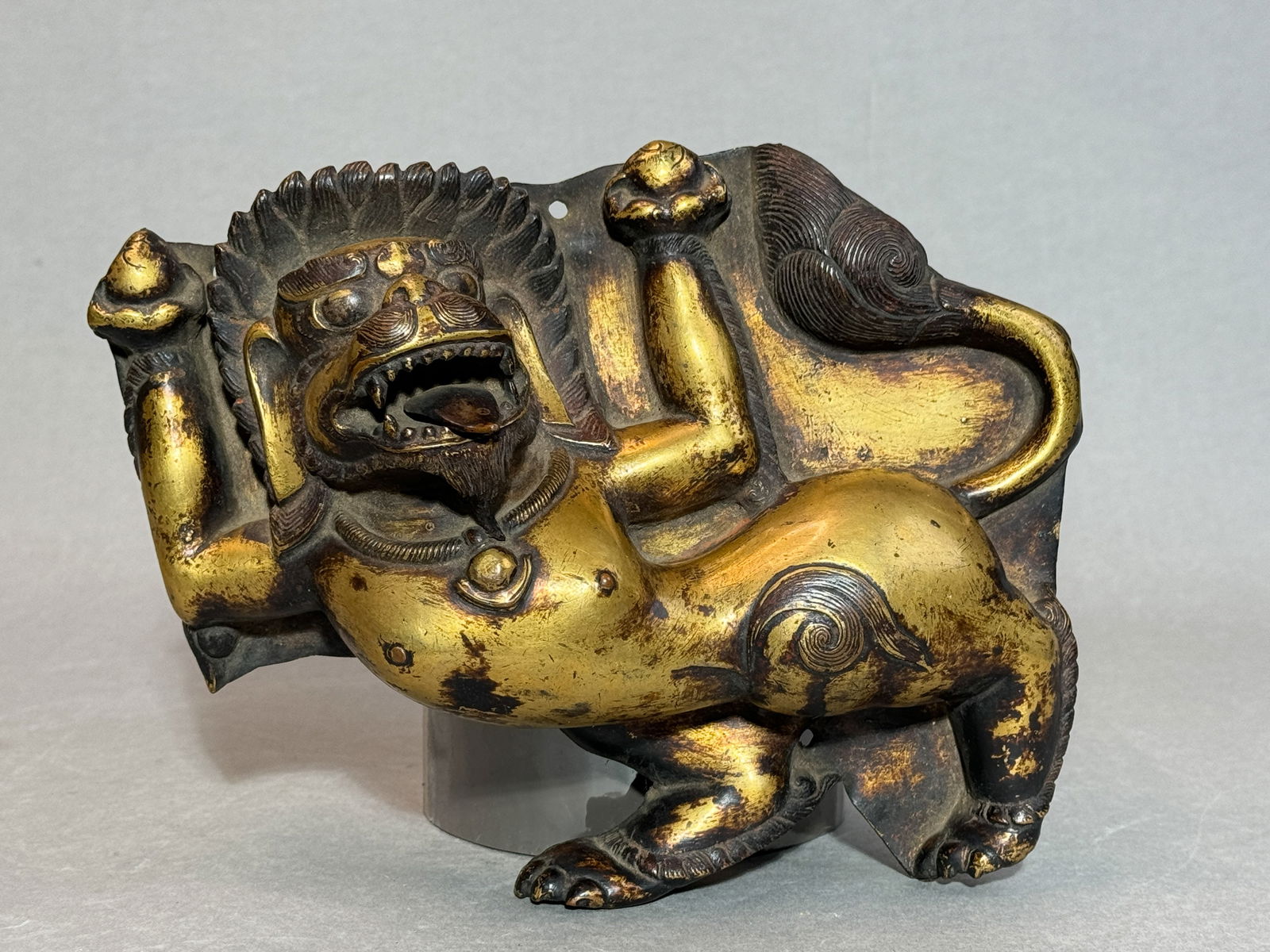 TIBETAN GILT COPPER REPOUSSE