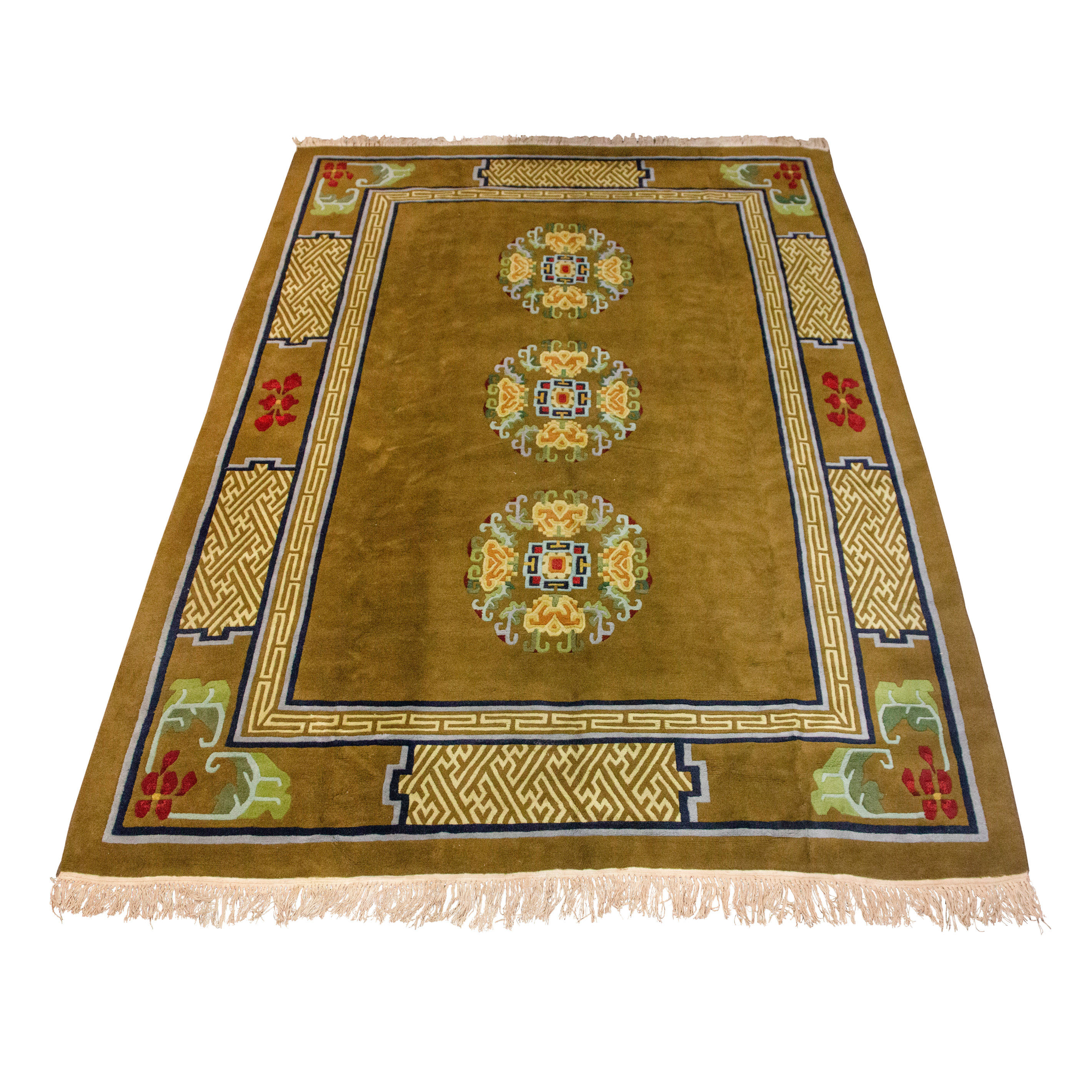 TIBETAN HAND TIED WOOL CARPET