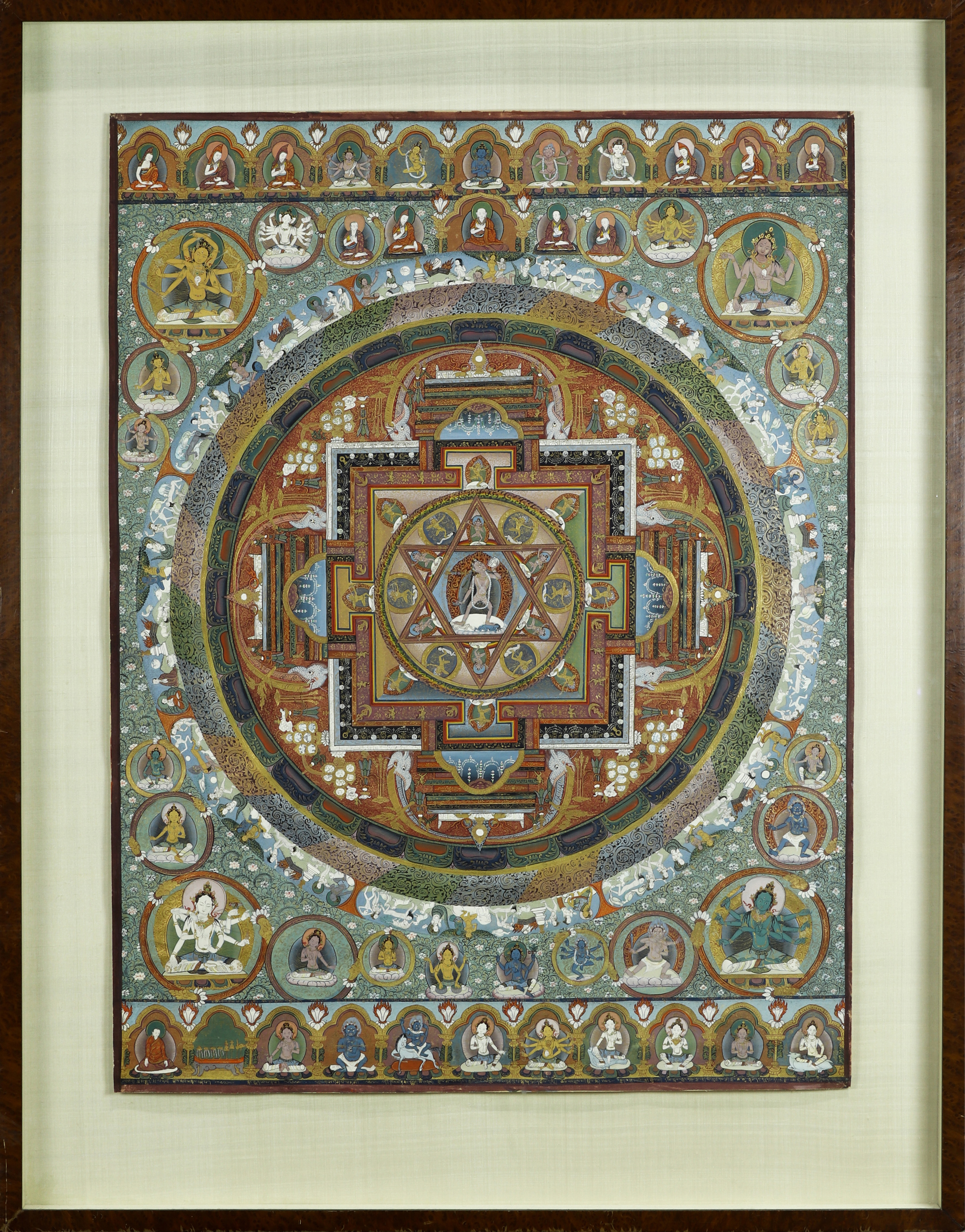 TIBETAN MANDALA THANGKA OF