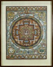 TIBETAN MANDALA THANGKA OF VAJ
