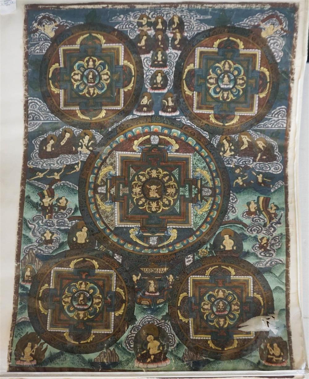 TIBETAN MANDORLA, UNFRAMED: