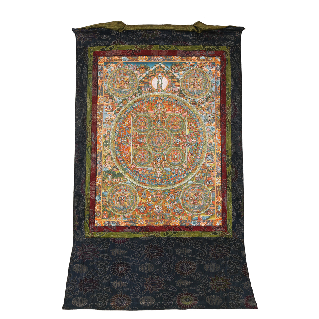 TIBETAN PAINTED MANDALA Tibetan
