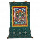 TIBETAN PAINTED THANGKA Tibeta