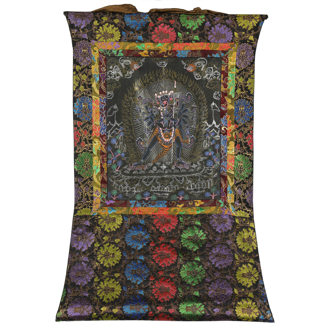 TIBETAN PAINTED THANGKA Tibetan