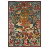 TIBETAN PAINTED THANGKA Tibeta