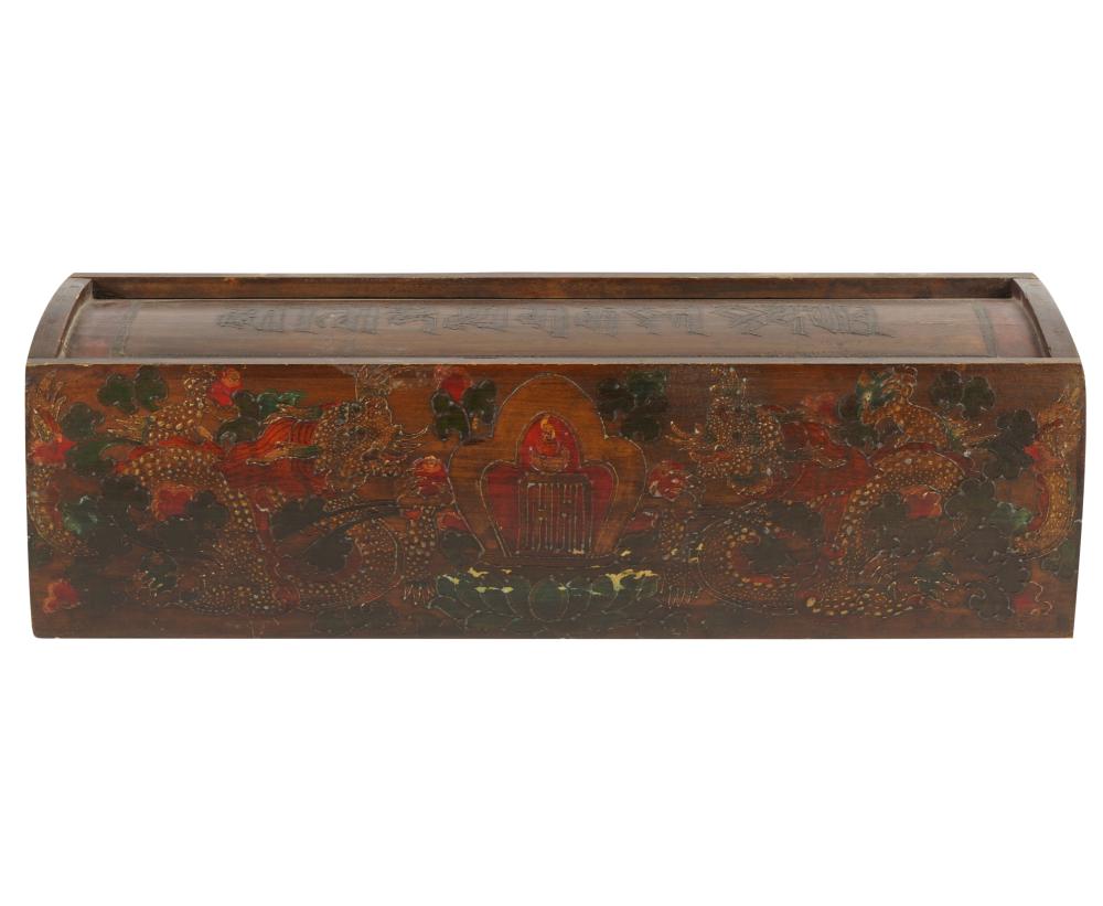 TIBETAN PAINTED WOOD PRAYER