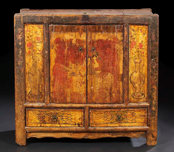 Tibetan Polychromed Wooden