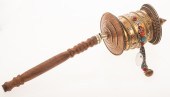 TIBETAN PRAYER WHEEL Mixed met