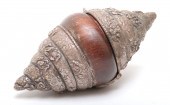 TIBETAN REPOUSSE SILVER SHELL-