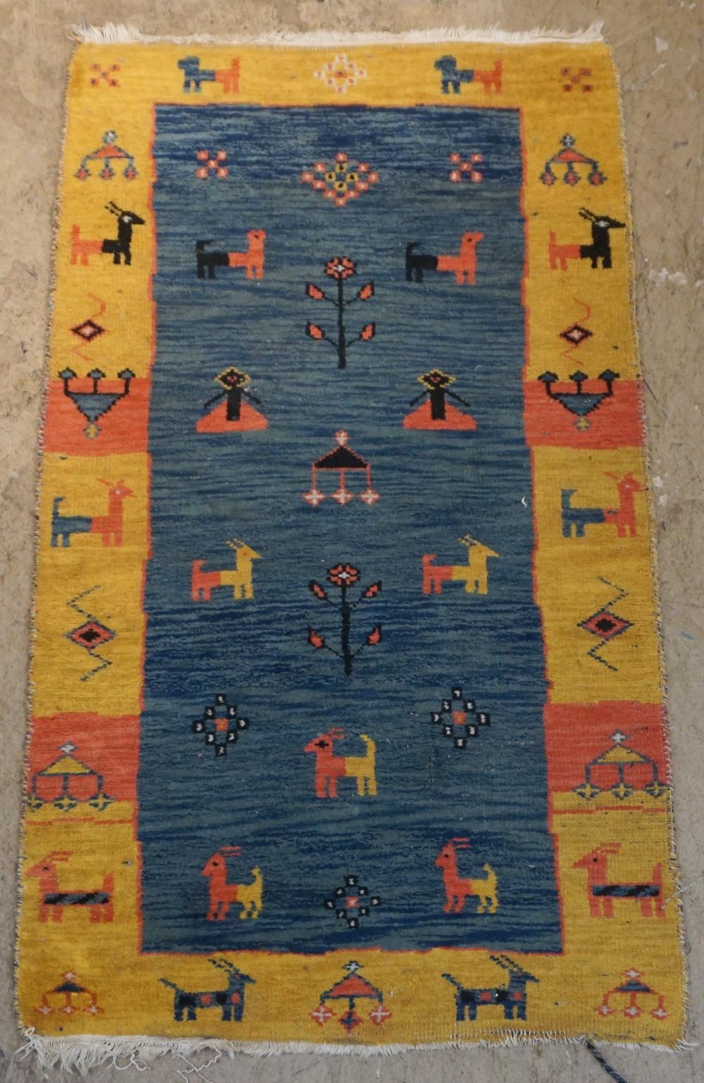 TIBETAN RUG, 5 FT 4 IN X 2 FT 10