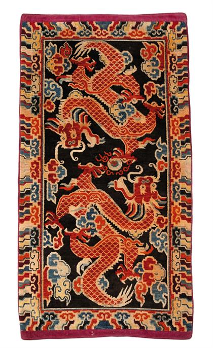 Tibetan rug  late 19th century 